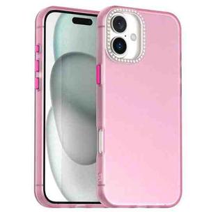 For iPhone 16 Plus Candy Diamond Frosted PC Hybrid TPU Phone Case(Red)