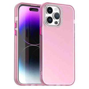 For iPhone 14 Pro Max Candy Diamond Frosted PC Hybrid TPU Phone Case(Red)