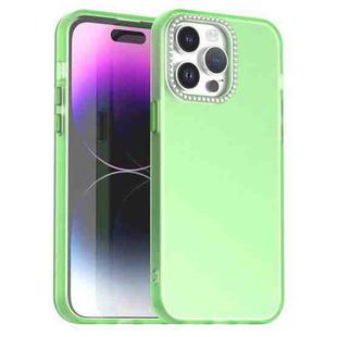 For iPhone 14 Pro Max Candy Diamond Frosted PC Hybrid TPU Phone Case(Green)