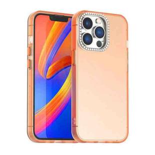 For iPhone 13 Pro Candy Diamond Frosted PC Hybrid TPU Phone Case(Orange)
