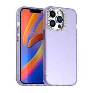 For iPhone 13 Pro Candy Diamond Frosted PC Hybrid TPU Phone Case(Purple)