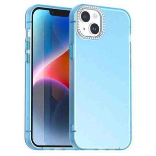 For iPhone 14 Plus Candy Diamond Frosted PC Hybrid TPU Phone Case(Blue)