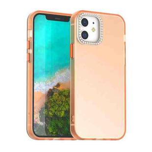For iPhone 12 Pro Candy Diamond Frosted PC Hybrid TPU Phone Case(Orange)