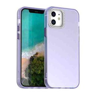 For iPhone 12 Pro Candy Diamond Frosted PC Hybrid TPU Phone Case(Purple)