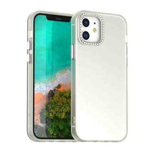 For iPhone 12 Candy Diamond Frosted PC Hybrid TPU Phone Case(White)