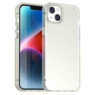 For iPhone 15 Plus Candy Diamond Frosted PC Hybrid TPU Phone Case(White)