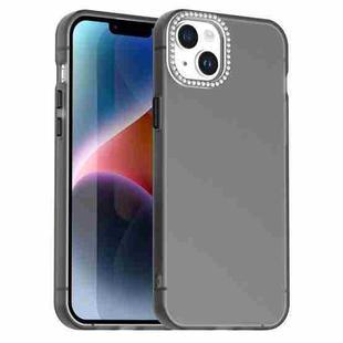 For iPhone 15 Plus Candy Diamond Frosted PC Hybrid TPU Phone Case(Black)