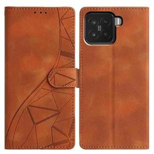 For Xiaomi 15 Triangles Embossed Leather Phone Case(Brown)