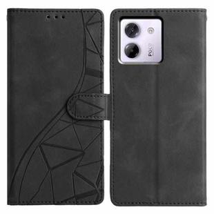 For Xiaomi Poco M7 Pro 5G Triangles Embossed Leather Phone Case(Black)