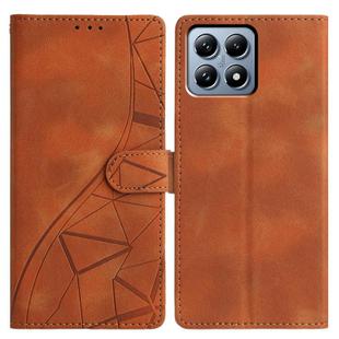 For Xiaomi 15T 5G Triangles Embossed Leather Phone Case(Brown)