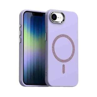 For iPhone 16e Glitter Series Magsafe PC Hybrid TPU Phone Case(Purple)