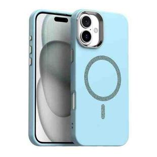 For iPhone 16 Plus Glitter Series Magsafe PC Hybrid TPU Phone Case(Blue)