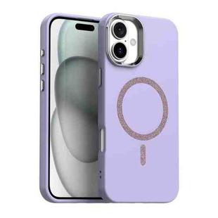 For iPhone 16 Plus Glitter Series Magsafe PC Hybrid TPU Phone Case(Purple)