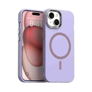 For iPhone 15 Plus Glitter Series Magsafe PC Hybrid TPU Phone Case(Purple)