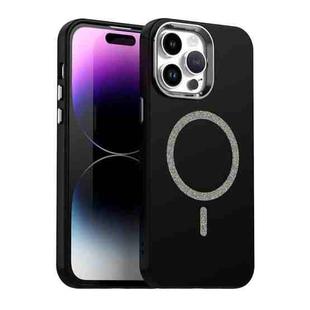 For iPhone 14 Pro Max Glitter Series Magsafe PC Hybrid TPU Phone Case(Black)