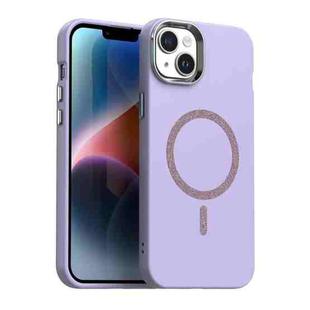 For iPhone 14 Glitter Series Magsafe PC Hybrid TPU Phone Case(Purple)