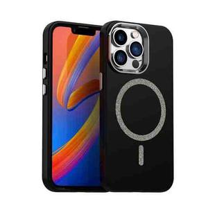 For iPhone 13 Pro Glitter Series Magsafe PC Hybrid TPU Phone Case(Black)