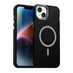 For iPhone 13 Glitter Series Magsafe PC Hybrid TPU Phone Case(Black)