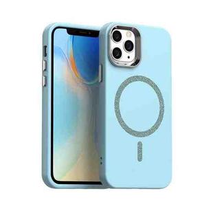 For iPhone 11 Pro Glitter Series Magsafe PC Hybrid TPU Phone Case(Blue)