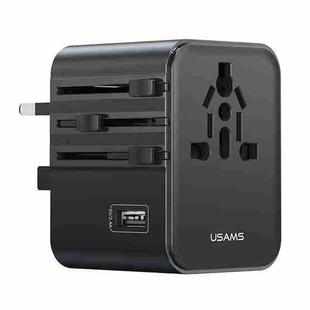 USAMS CC308 17W Dual Type-C and USB-A Ports Universal Travel Charger(Black)