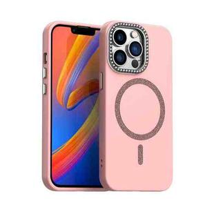 For iPhone 13 Pro Max Glitter Rhinestones Series Magsafe PC Hybrid TPU Phone Case(Red)