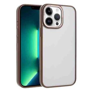 For iPhone 13 Pro Macaron PC Hybrid TPU Glossy Phone Case(Desert Gold)