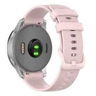 22mm xDfind Small Plaid Solid Color Silicone Watch Band(Pink)