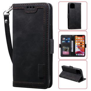 For iPhone 12 mini Retro Splicing Horizontal Flip Leather Case with Card Slots & Holder & Wallet(Black)