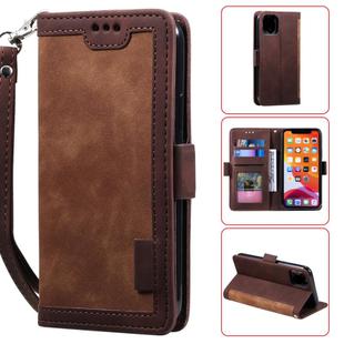 For iPhone 12 mini Retro Splicing Horizontal Flip Leather Case with Card Slots & Holder & Wallet(Brown)