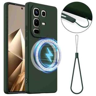 For Infinix Note 50 4G / 50 Pro 4G  Shockproof Silicone Magsafe Phone Case(Dark Green)