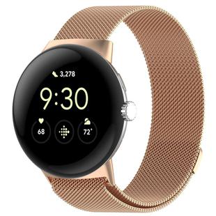 For Google Pixel Watch 3 41mm xDfind Milanese Metal Magnetic Watch Band(Rose Gold)