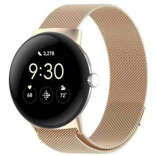 For Google Pixel Watch 3 45mm xDfind Milanese Metal Magnetic Watch Band(Champagne Gold)