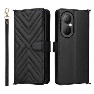For Huawei Enjoy 80 4G Multifunctional 6-Card Slots Leather Phone Case with Wrist Strap(Black)