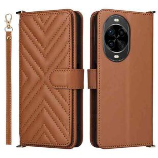 For Huawei nova 14 Ultra 5G Multifunctional 6-Card Slots Leather Phone Case with Wrist Strap(Brown)