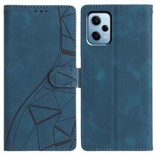 For Redmi Note 12 Pro 5G Triangles Embossed Leather Phone Case(Blue)