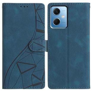 For Redmi Note 12 4G Triangles Embossed Leather Phone Case(Blue)
