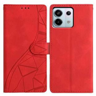 For Redmi Note 13 Pro 5G Triangles Embossed Leather Phone Case(Red)