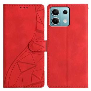 For Redmi Note 13 5G Triangles Embossed Leather Phone Case(Red)