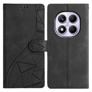 For Redmi Note 14 Pro 5G Triangles Embossed Leather Phone Case(Black)