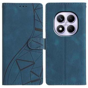 For Redmi Note 14 Pro 4G Triangles Embossed Leather Phone Case(Blue)