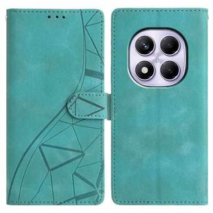For Redmi Note 14 Pro 4G Triangles Embossed Leather Phone Case(Green)