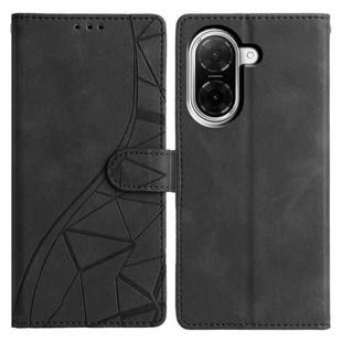 For Redmi A5 4G 173.3mm Triangles Embossed Leather Phone Case(Black)