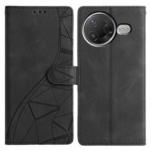 For Redmi K80 / K80 Pro Triangles Embossed Leather Phone Case(Black)