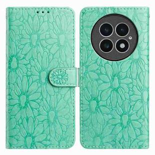 For OnePlus 13 Daisy Embossed Leather Phone Case(Green)