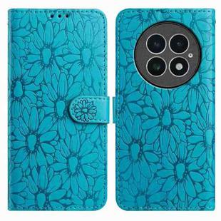 For OnePlus 13 Daisy Embossed Leather Phone Case(Blue)