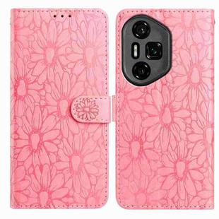 For Honor 300 Daisy Embossed Leather Phone Case(Pink)