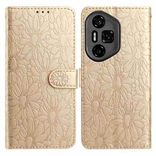 For Honor 300 Daisy Embossed Leather Phone Case(Gold)