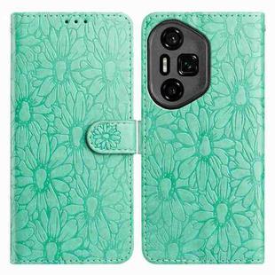 For Honor 300 Daisy Embossed Leather Phone Case(Green)