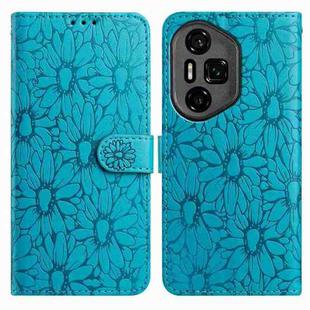 For Honor 300 Daisy Embossed Leather Phone Case(Blue)