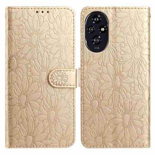 For Honor 200 Daisy Embossed Leather Phone Case(Gold)